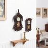 Zinc Zinc Alloy Material Dollhouse Wall Clock Movable Pendulum Pendulum Clock  Dollhouse Decor
