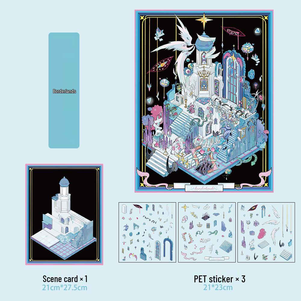 Micro Ink 3D Cartoon Decompression Stickers for DIY Miniature Scene Journals