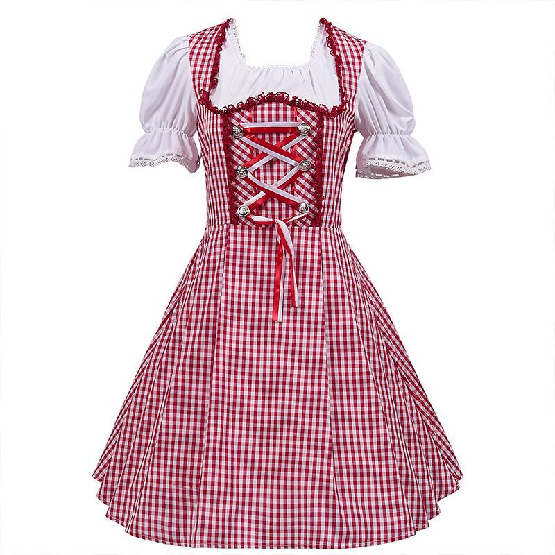 2025 Euro-American Beer Fest Women's Lace Maid Dress Set, Color Block, Plus Size Skirt