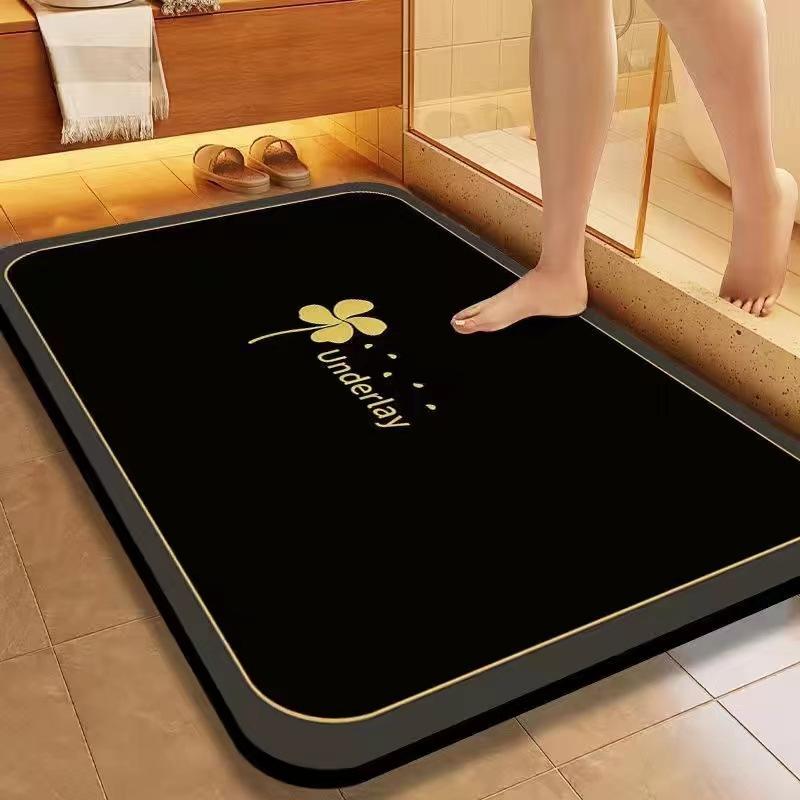Toilet Water-Absorbing Quick-Drying Diatom Mud Floor Mat Shower Room Non-Slip Mat Modern Simple Bathroom Floor Mat
