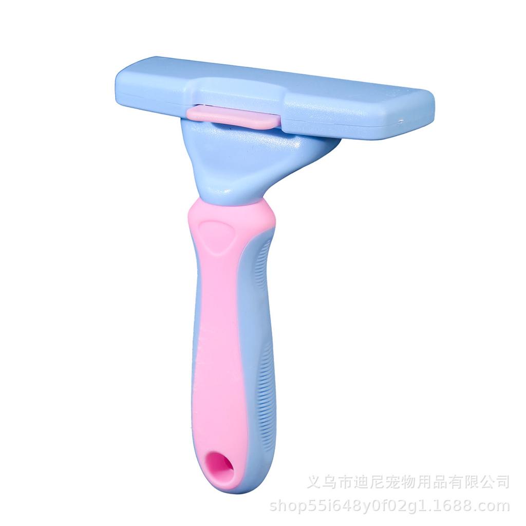 Cat comb one-click press to clean cat hair, cat and dog comb to remove cat hair, cat hair combing artifact, pet supplies