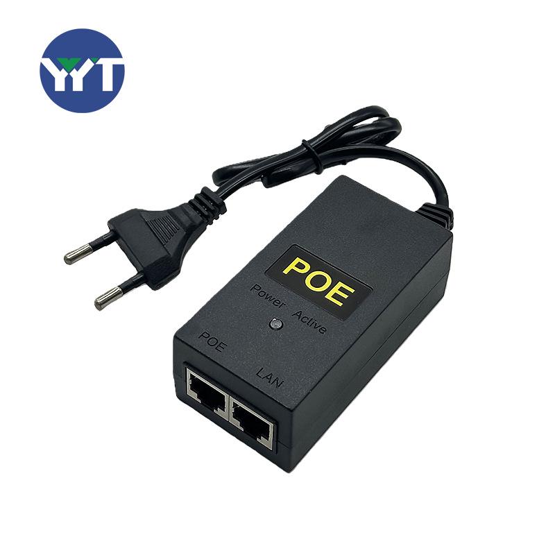 48V/0.5A & 24V/1A POE Power Adapter with Ethernet Cable for Wireless AP Bridge & Gigabit Surveillance Camera.