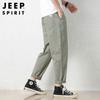 JEEP SPIRIT Men's Ice Silk Casual Straight-Leg Capris