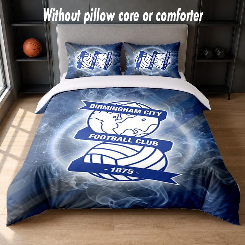 Birmingham City Design Bed Bedding Set 1 Duvet Cover + 2 Pillowcases Soft Breathable Household Bed Linens