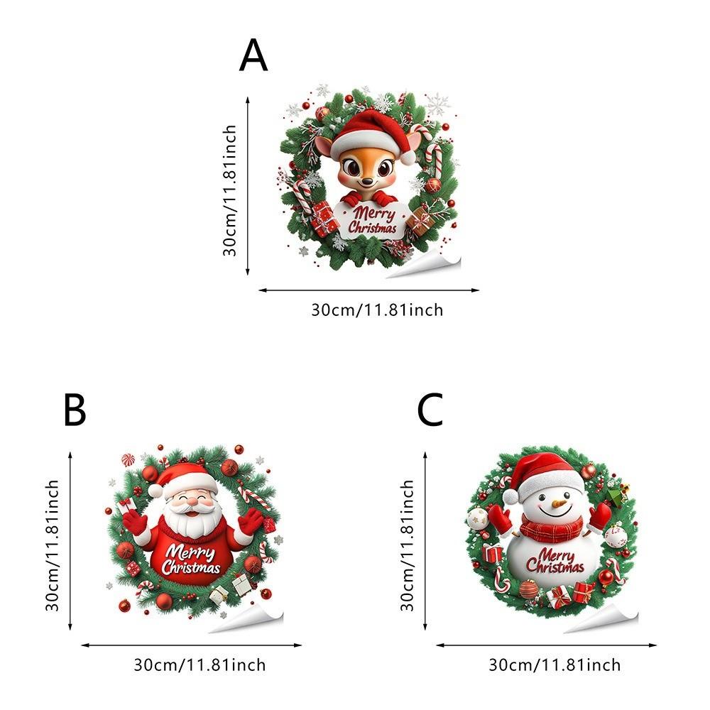 Frohes Weihnachtsthema Weihnachtsfensteraufkleber Elektrostatischer Glasaufkleber Glasdekoration