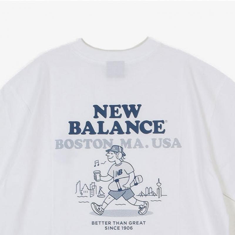 New Balance Uni Nb Boston Short Sleeve Tee Overfit Nbnefco263 10 Short Sleeve Tee