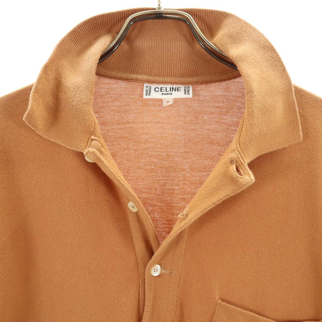 Celine 90s French Made Old JSC Period Short Sleeve Polo Shirt S Beige Men's Used