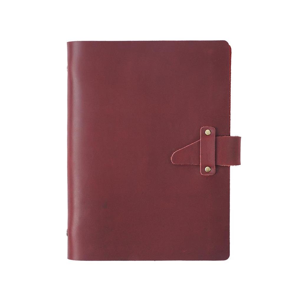Genuine Leather A5 Business Planner Binder - Retro Style