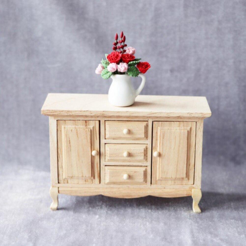 Mini Simulierter Holzschrank Puppenhaus Figur Modell Spielzeug Realistische Puppenhaus Miniaturen Figuren 1/12 Puppenhaus Zubehör