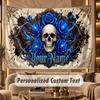 Skull Gothic (397) Theme Wall Tapestry Customized With Name Text Personalized Hanging Tapestry For Bedroom Living Room Decor