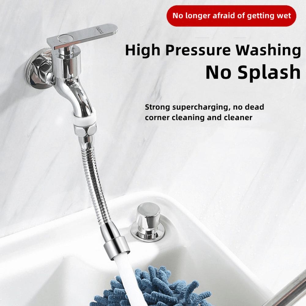 1Pc 360 ° universal faucet extender, splash proof nozzle aerator, bendable sink extension hose, kitchen accessories