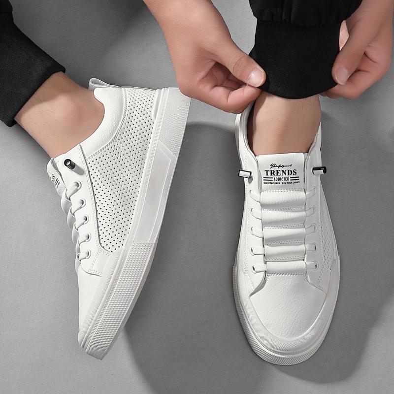 Fashion Brand Men's Oxford Shoes Summer Hollowed Out Small White Shoes Men's Casual Shoes Park Sports Shoes Massage Soles