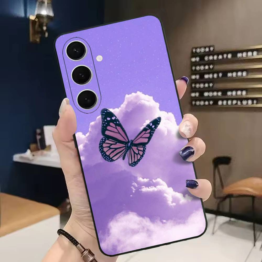 Purple Butterflies Phone Case for Samsung Galaxy A13 A22 A31 A32 A52 A53 A71 A80 Phone Cover