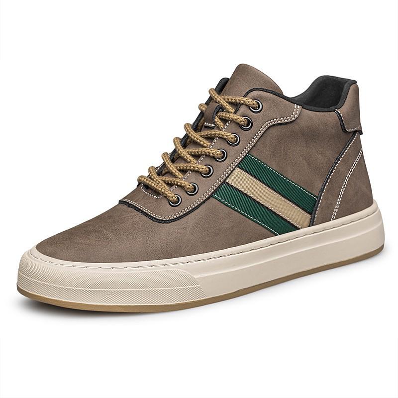 Scarpe da uomo traspiranti alla moda a taglio medio-alto con rialzo invisibile (6CM/8CM)