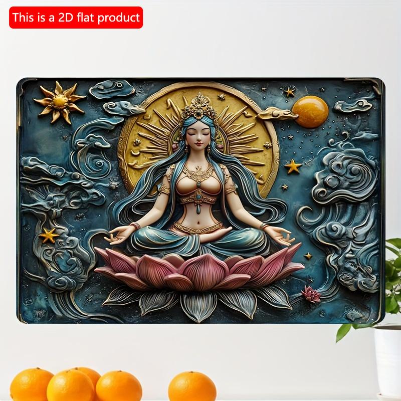 

2d Flat 30*20cm, Earth Goddess, Square Wooden Sign, Versatile Decor for, Wall Art Home Decor, Indoor Outdoor Use, for Home, Kitchen, Garden, Bedroom. 30*20cm