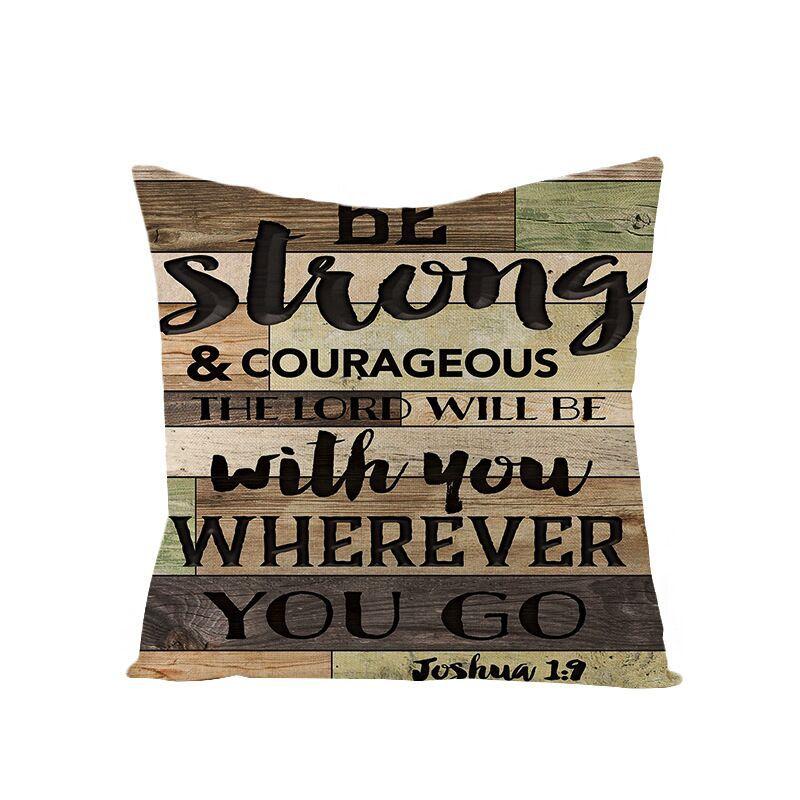 Industrial Style Retro Letter Linen Pillowcase Home Sofa Pillowcase