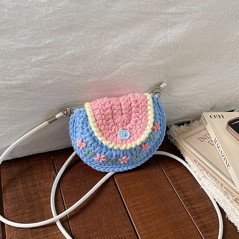 Handmade Knitted Cute Crossbody Bag, Unique Design, Single Shoulder Bag