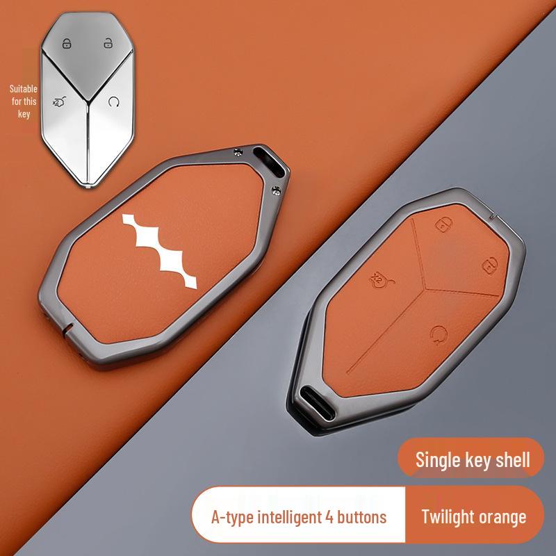 Zinc Alloy Key Fob Case for BYD Leopard 3, 5, 7, 8 Titanium Models