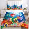 Ariel Moonlit Ocean Print 3Pcs Bedding Set,Duvet Cover with 2 Bedro,Pillowcase Home Birthday Gift