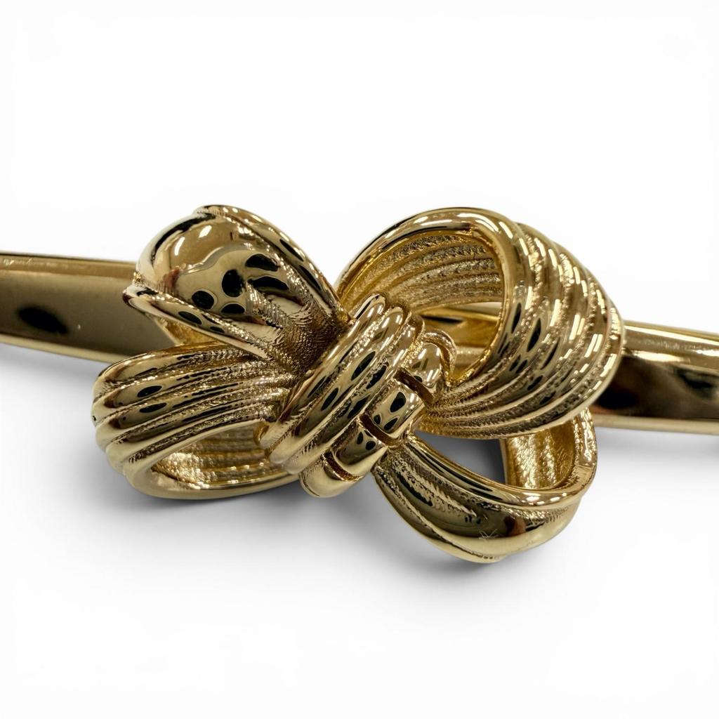 Excellent MIUMIU clip Metal Hair Barrette hair accessory gold metal Women 5IF273 Used