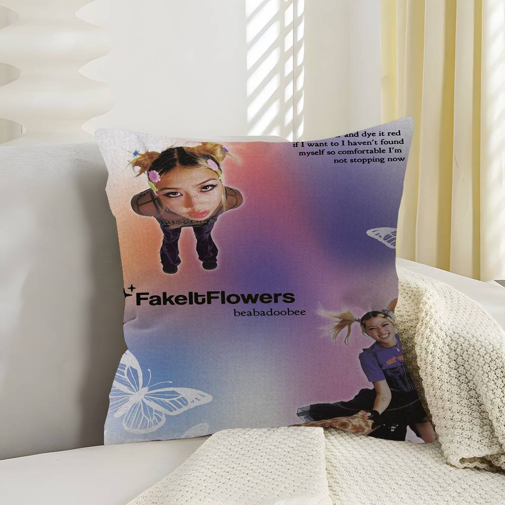 Singer BBeabadoobee Office Cushion Pillowcase Car Cushion CoverXCM Lumbar Pillowcase Sofa Pillowcover