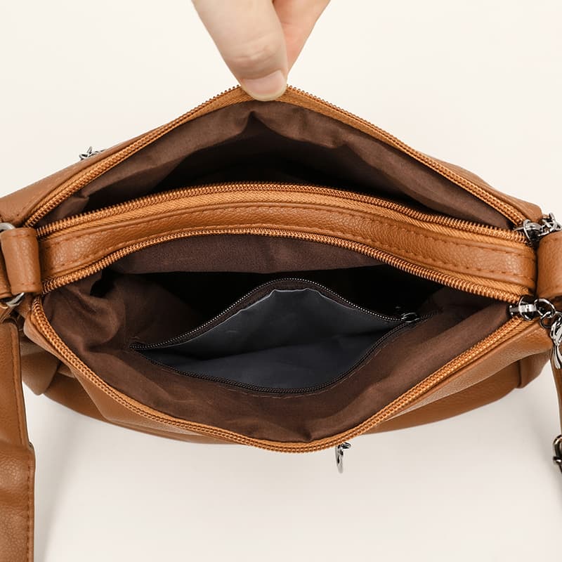 Texturierte Damentasche lässige Mode mehrschichtige Umhängetasche