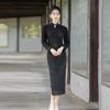 Black New Chinese Daily Suzhou Long Sleeve Autumn Cheongsam Improved Young 1011 New Women's Premium Spring and Autumn