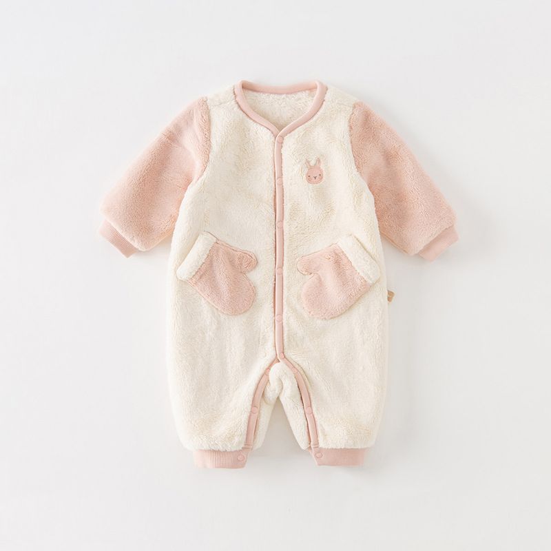 David Bella Newborn Baby Clothes Jumpsuit Heattech Winter Clothes New arrival Men s Bag Fart Clothes Female Baby Suit Gray Pink [Ready in Stock] 59