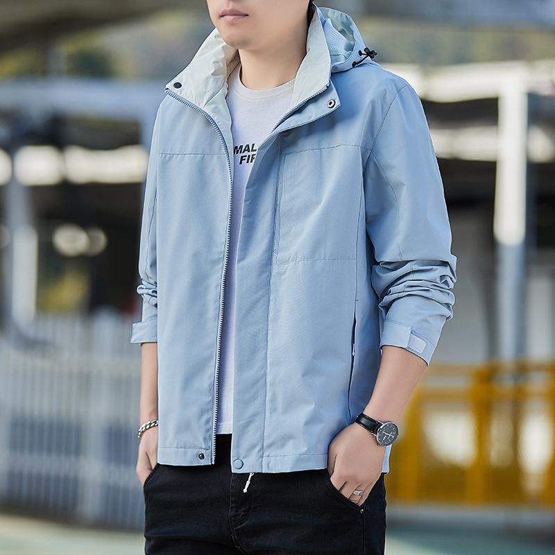 New jacket jacket men's spring and autumn trendy brand men's clothing spring tooling ruffian handsome jacket boys jacket