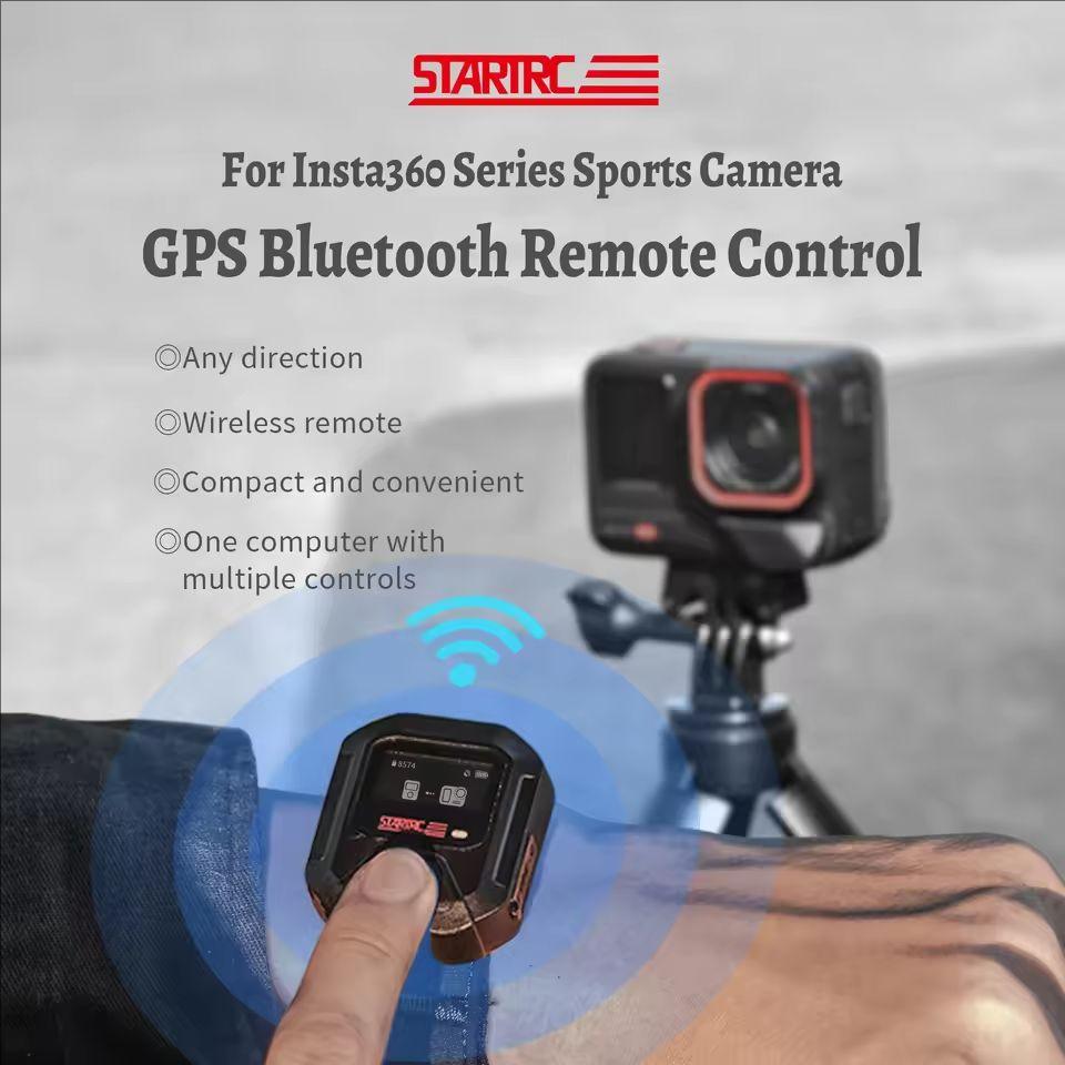 Bluetooth dálkové ovládání pro Insta360 X4/Ace Pro 2/X3/GO 3S - dosah 25 m s displejem a překrytím dat