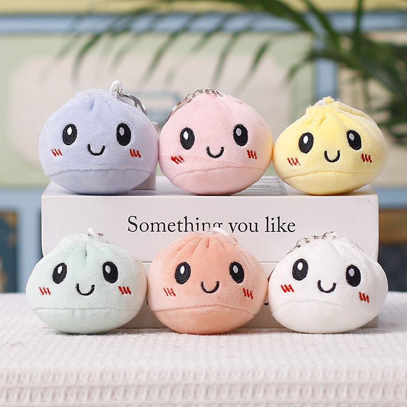 Miniature Dumpling Plush Pendant With Short Plush Material For Backpack Accessories