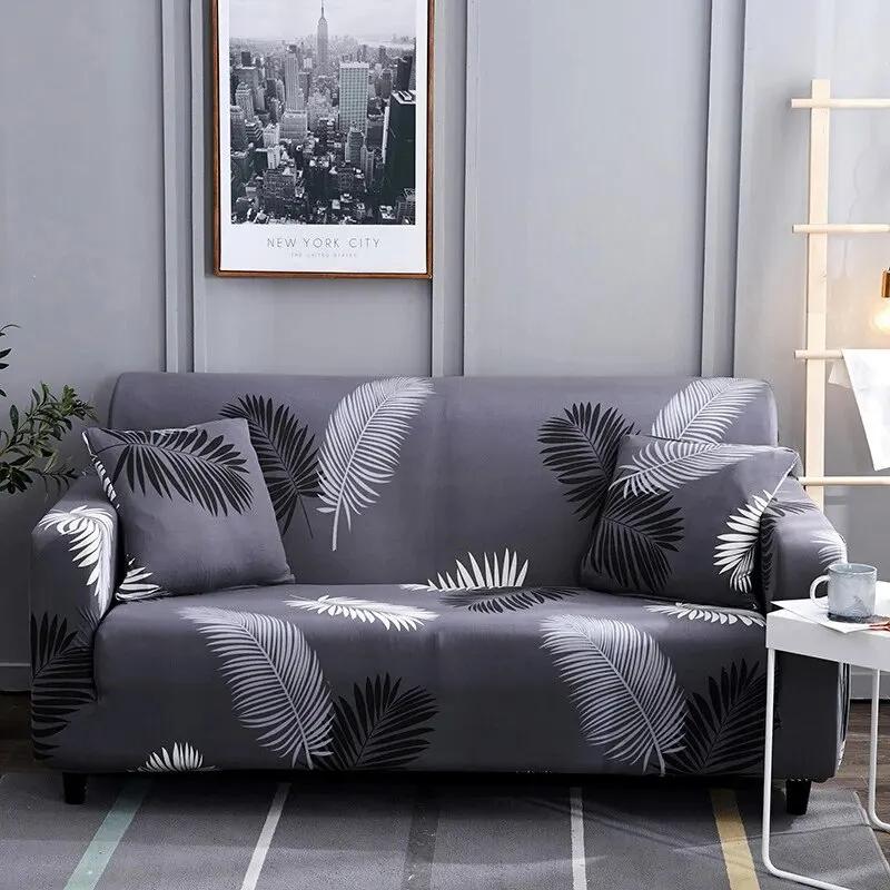 Multi-Person Sofa Cover Set All Include Dust-Proof Set Pillowcase Household Elastic Anti-Slip Sofa Cover Fashion Printing Design