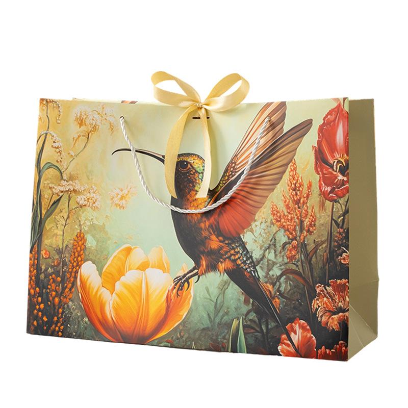 

Advanced Sense, Ретро-цветок и птица, Подарочный пакет, Ручной упаковочный пакет для одежды, Бумажный пакет, Подарочный пакет, Сопутствующий подарочный пакет Pack of 10
