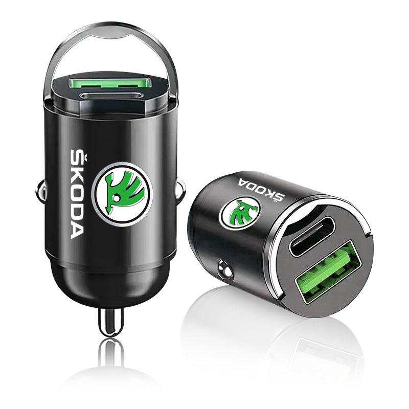 Micro Auto Schnelllader Fahrzeug Zigarettenanzünder Konverterstecker Autozubehör Für Skoda Octavia Superb Rapid Kodiaq Karoq Fabia Kamiq Roomster Citigo