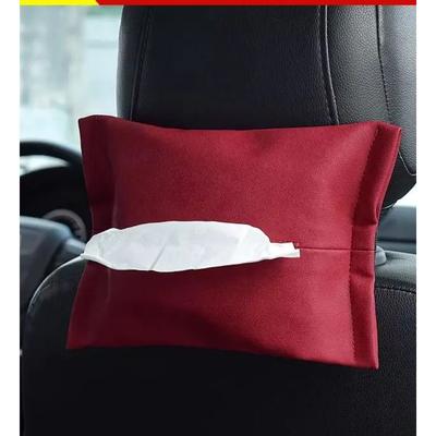 PU kůže Autobox na kapesníky Multifunkční Organizér na kapesníky k zavěšení na sluneční clonu nebo zadní sedadlo pro autopříslušenství