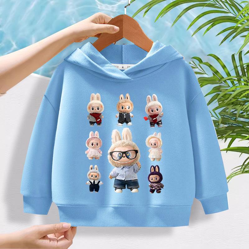 

Children s Hoodie New Trendy Labubu Kids Cute Cartoon Casual Daily Hoodie 100-160cm Boys Girls 100