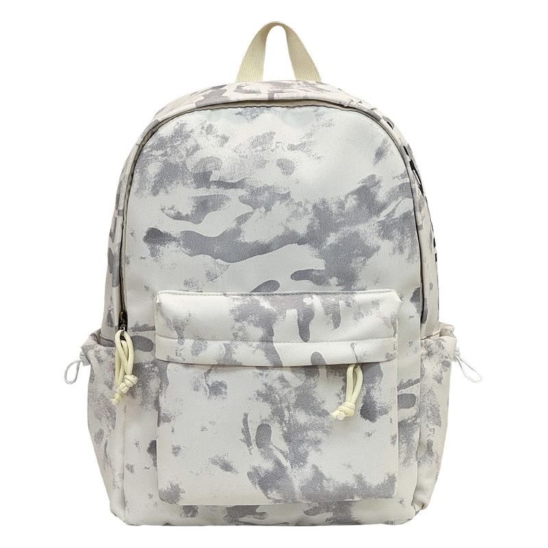 Schoolbag1011 New American Retro Large-capacity Schoolbag Simple and Versatile Printed Backpack Casual and Lightweight Going Out Backpack