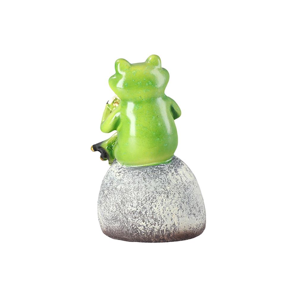Frog Sitting On Stone Personalized Collectible Frog Statue Mascot Frog  Figurine Garden Decoration