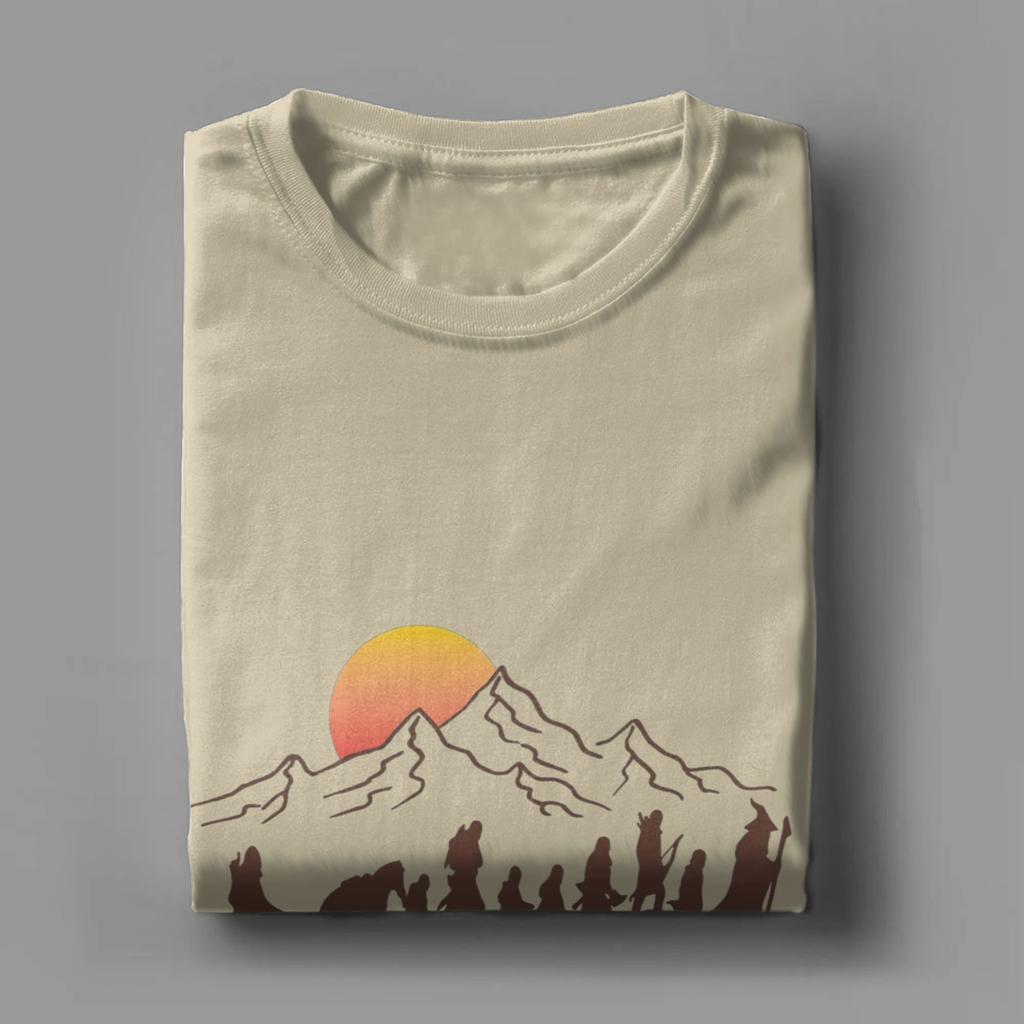 L-Lords Of The R-Rings T-Shirt Beach The Fellowship  Cotton T Shirts For Male  Casual Tee Shirt Short Sleeve  Casual Tees