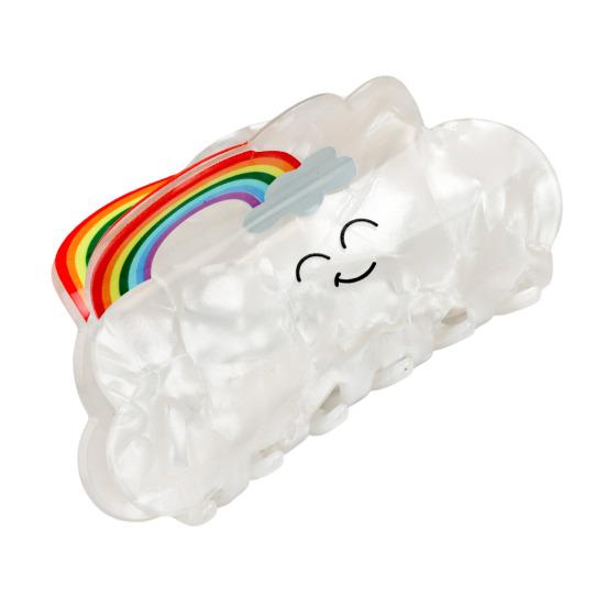 Hair Claw Cartoon Rainbow Shape Back Head Hair Clip Anti-slip Teeth Strong Grip Shark Hair Clip Versatile Hair Accessory