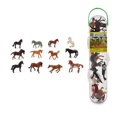 CollectA figúrky koní v tube darčeková sada (Balenie 12)
