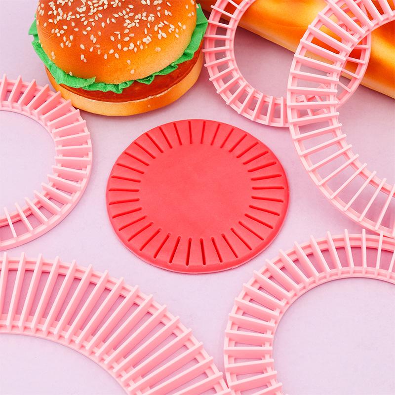 Round Pattern Cookie Cutter Mould Fruit Shape Biscuit Stamp Embosser Steamed Bun Bread Hand Pressed Mold Baking Gadgets