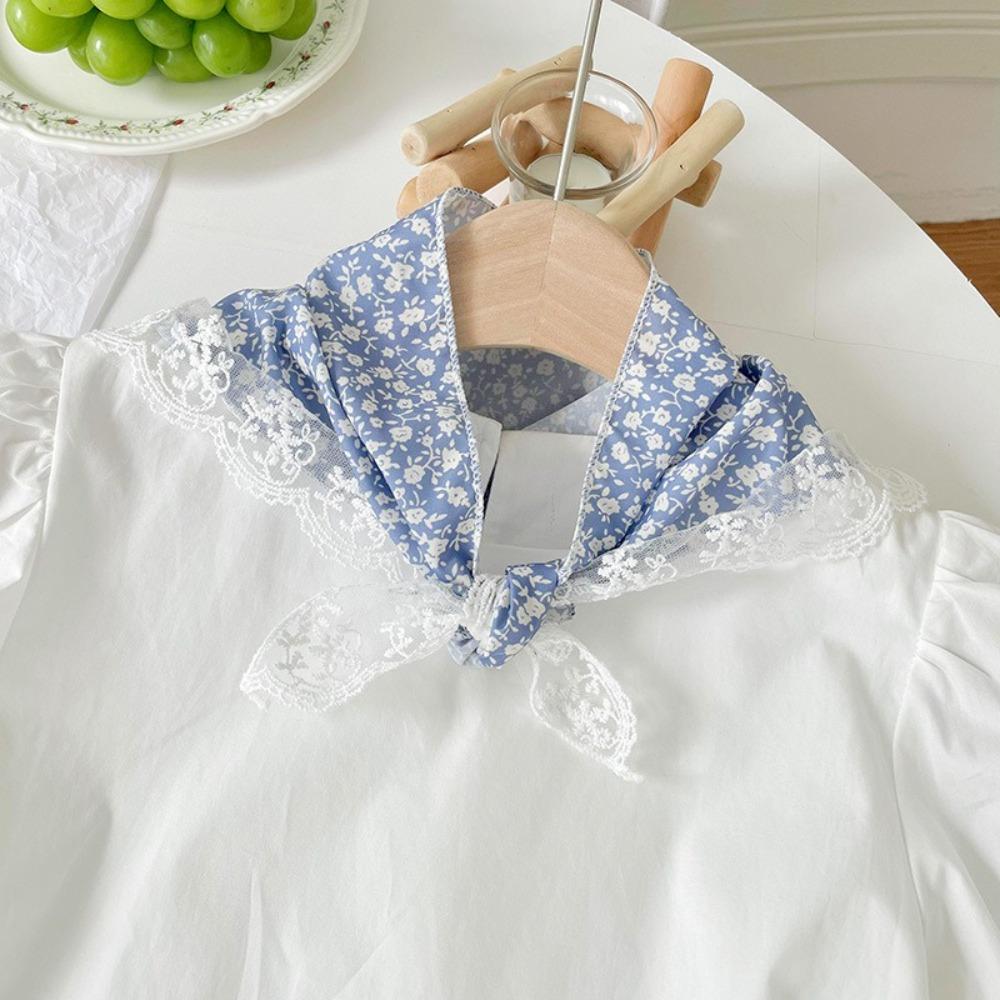 French Style Triangle Scarf Small Flowers Headbands New Hair Bands  for Women Girls