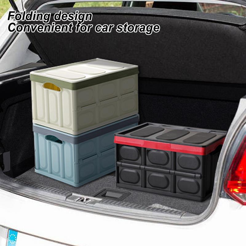 Collapsible Trunk Organizer 55/33L Car Trunk Storage Box With Waterproof Cover Sturdy Handles Multi-Purpose Large Grocery Organi