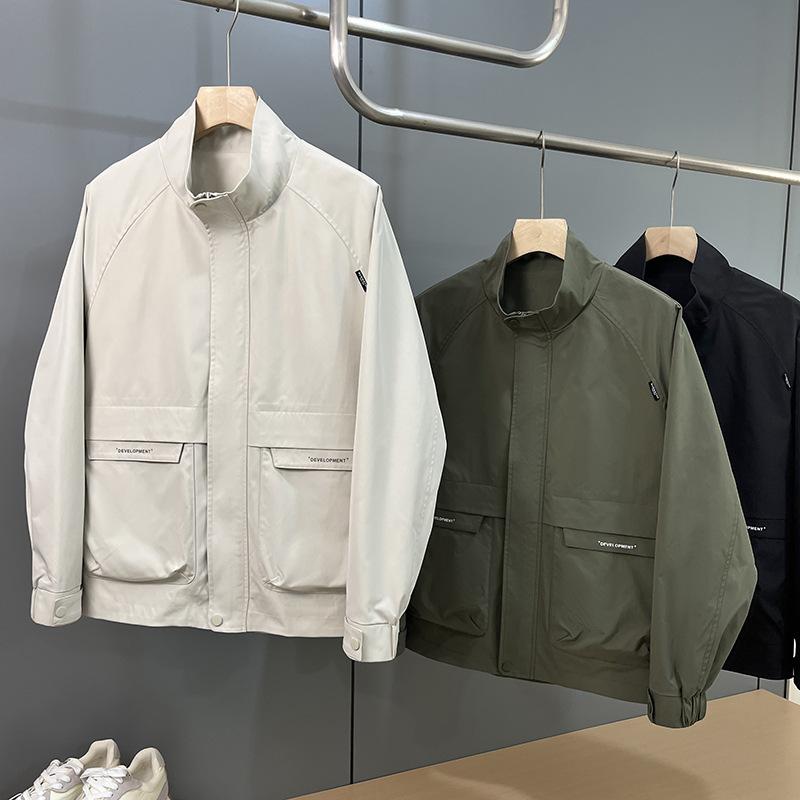 A Wholesale Spring Stand-Up Collar Jacket For Men'S New Korean Version Of Casual Jacket, Top, Tooling Autumn Tide Brand