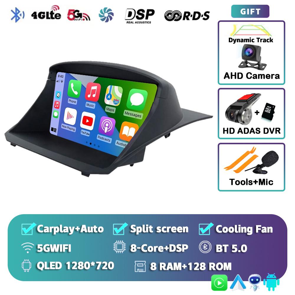 Android 14 Carplay Auto For Ford Fiesta 2009 - 2017 Car Radio Navigation GPS Multimedia Video Player Stereo 360 Camera Head Unit