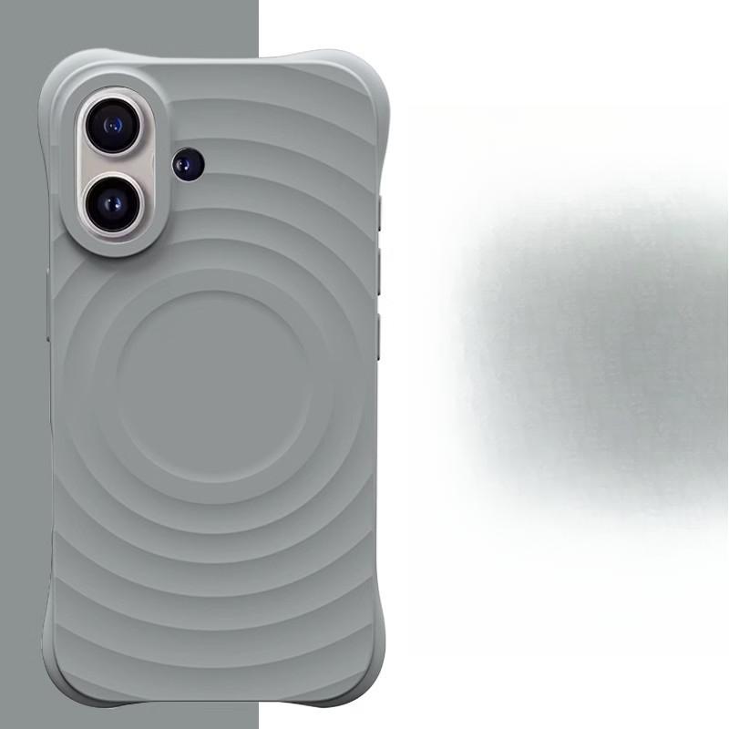 Applicable To IPhone 16 Mobile Phone Case Wave Ray Liquid Apple 15 Magnetic Charging 14pro Four Corner Anti-fall Protection Case