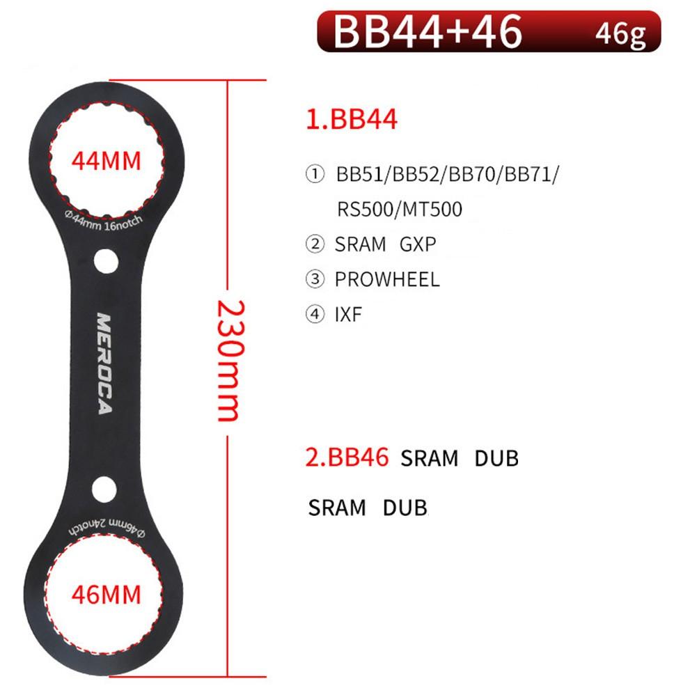 MTB Road Bicycle Bottom Bracket Wrench Tool Aluminum Alloy BB44/BB46 Wrench BB44+BB46 2 In 1
