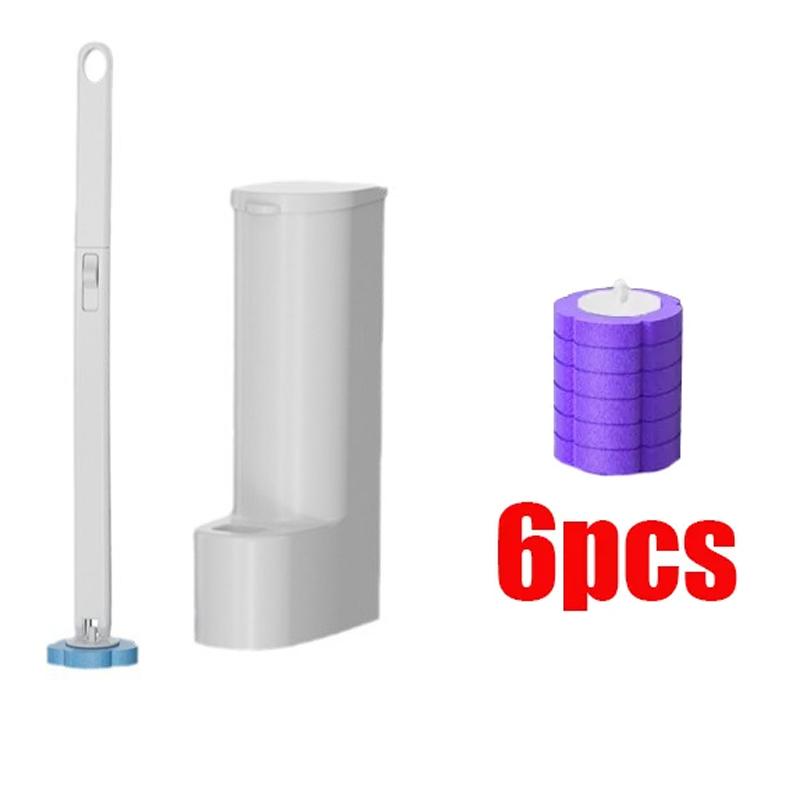 Brosse de toilette jetable Toilettes décontamination des toilettes nettoyage tête de rechange multifonctionnelle brosse de toilette jetable