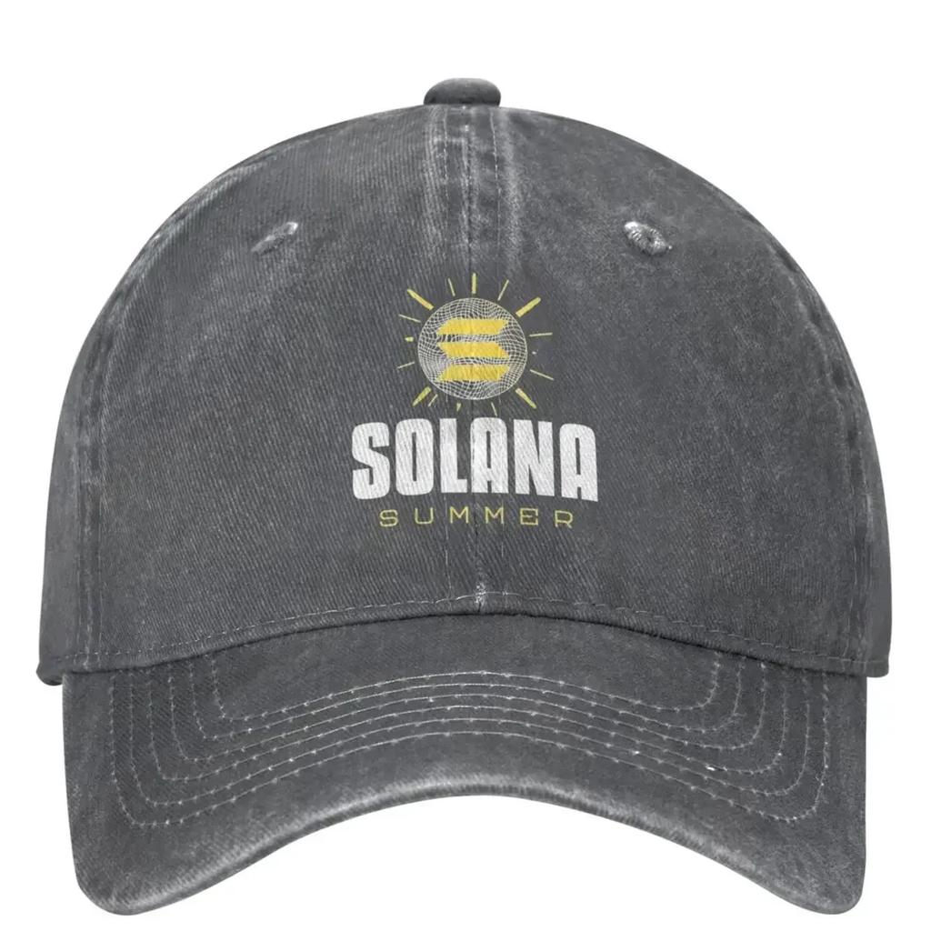 Cappellino da Baseball Solanaed Cryptocurrency SOL Internet Coin Uomo Donna Hip Hop Cappelli Tennis Skate Cappellino Snapback Protezione Solare